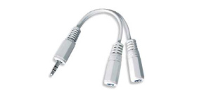 GEMBIRD Kabel audio 3,5mm Jack - 2x 3,5mm Jack (M/F, rozdvojka, stereo)