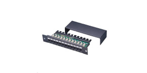 10" Patch panel XtendLan 12port, STP, Cat5E, krone, černý