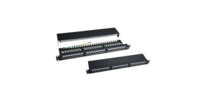 19" Patch panel XtendLan 24port, STP, Cat6, 30µm, duální svorkovnice, černý