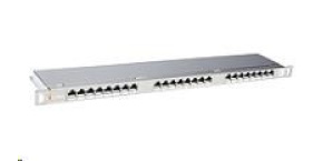 Solarix Patch panel 24xRJ45 CAT6 STP s vyvazovací lištou 0,5U SX24HD-6-STP-SL