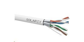 Instalační kabel Solarix STP, Cat6A, drát, LSOH, cívka 500m SXKD-6A-STP-LSOH