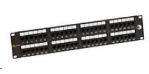 Solarix Patch panel 48 x RJ45 CAT6 UTP 350 MHz černý 2U SX48-6-UTP-BK