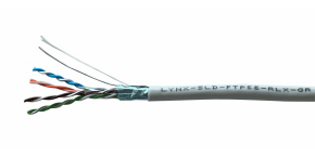 FTP kabel LYNX REELEX AIR, Cat5E, drát, PVC, Eca, šedý, 305m