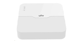 Uniview NVR, 4 PoE (Max 54W) kanály, H.265, 1x HDD, 8Mpix (80Mbps/64Mbps), HDMI, VGA, 4K, ONVIF, 2x USB, audio