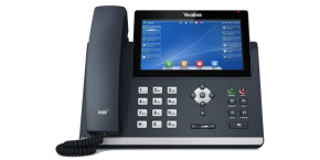 Yealink SIP-T48U IP telefon, 7" 800x480 barevný dotykový, 2x RJ45 10/100/1000, PoE, 16x SIP, 1x USB, bez adaptéru