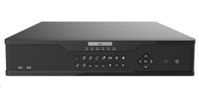 Uniview NVR, 16 kanálů, H.265, 8x HDD, 12Mpix (384Mbps/384Mbps), HDMI+VGA Full HD, (N+1), ONVIF, 3x USB, audio