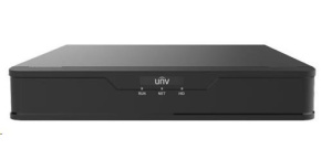 Uniview Hybridní NVR, 6 kanálů (max. 4 analog nebo až 6 IP), až 8MPx, (bez HDD)