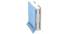 MikroTik hAP Lite (tower), 650MHz CPU, 32MB RAM, 4x LAN, integr. 2.4GHz Wi-Fi, WPS, vč. L4