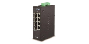 Planet ISW-800T, switch, 8x 10/100Base-TX, ESD, DIN, IP30, -40~75°C