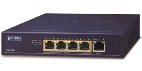 Planet POE-E304 PoE extender, 1xPoE-in, 4xPoE-out 65W, 802.3bt/at/af, Gigabit