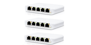 UBNT UniFi Switch USW-Flex-Mini-3, 3-pack  [5xGigabit, 1xPoE In]