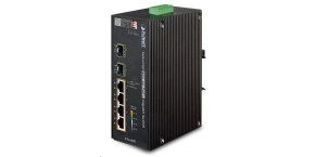 Planet IGS-624HPT, PoE switch 4x 1000Base-T, 2x SFP 100/1000Base-X, 802.3at 120W, DIN,IP30, -40 až +75st.C