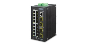 Planet IGS-20040MT, 16X 1000BASE-T, 4X SFP, DIN, IP30, -40 AŽ 75°C, WEB/SNMPV3, VLAN, IGMPV3, ESD+EFT, IPV6