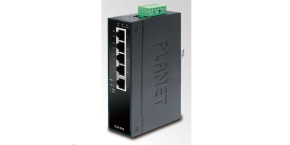 Planet switch IGS-501T, průmysl.verze 5x10/100/1000, DIN, IP30, -40 až 75°C, 12-48V, ESD+EFT