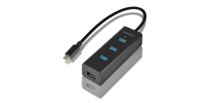 AXAGON HUE-S2C, 4x USB 3.0 CHARGING hub, micro USB nap. konektor, kabel USB-C 40cm