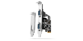 AXAGON PCEA-S2N, PCIe řadič - 2x sériový port (RS232) 250 kbps, vč. LP