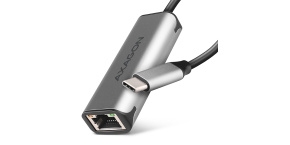 AXAGON ADE-25RC USB-C 3.2 Gen 1 - 2.5 Gigabit Ethernet síťová karta, Realtek 8156, auto install, šedá