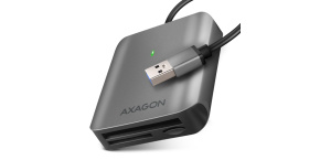 AXAGON CRE-S3, USB-A 3.2 Gen 1 - SUPERSPEED čtečka karet, 3-slot & lun SD/microSD/CF, podpora UHS-II