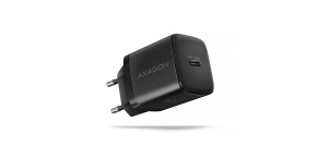 AXAGON ACU-PD30, Sil nabíječka do sítě 30W, 1x port USB-C, PD3.0/PPS/QC4+/SFC/AFC/Apple, černá