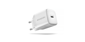 AXAGON ACU-PD20W, nabíječka do sítě 20W, 1x port USB-C, PD3.0/PPS/QC4+/AFC/Apple, bílá