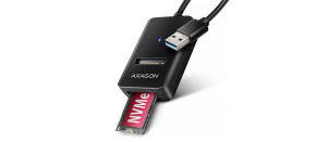 AXAGON ADM2-AM USB-A 10Gbps - M.2 NVMe & SATA SSD adaptér, kabel USB-A 10cm