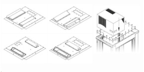 TRITON montážní redukce ke klimatizaci X1 a X2 na šířku rozvaděče 800 x 800 mm, černá