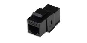 Keystone spojka Cat6, UTP, RJ45/RJ45, černý