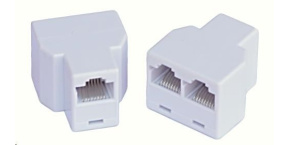 Dvojspojka RJ45, 1x8p8c/2x8p8c - telefonní