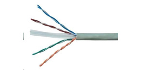 UTP kabel PlanetElite, Cat6, drát, PVC, Dca, šedý, 305m