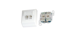 Zásuvka Profi UTP 2x RJ45 Cat5E, krone, na omítku