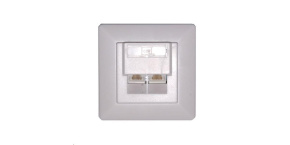 Zásuvka UTP 2x RJ45 Cat5E, duální svorkovnice, pod omítku