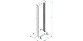 TRITON 19" montážní rám 42U, jednodílný