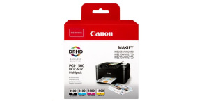 Canon CARTRIDGE PGI-1500 BK/C/M/Y MULTI-PACK pro MAXIFY MB2050, MB215x, MB2350, MB275x (300 str.)