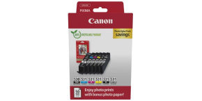 Canon Cartridge PGI-530/CLI-531 PGBK/C/M/Y/BK/GY + Canon PAPÍR GP-501 4X6 50