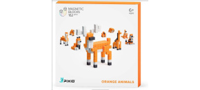 PIXIO Orange Animals magnetická stavebnice