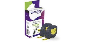 WECARE ARMOR páska pro DYMO S0721620, černá/žlutá, 2 x 12mm x 4m