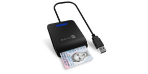 CONNECT IT USB čtečka eObčanek a čipových karet, černá