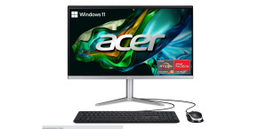 ACER PC AiO Aspire C24-1300, Ryzen 5 7520U ,23,8" FHD IPS,16GB,512GB M.2 SSD,Radeon610M,W11Original,stříbrná,KB+Mouse