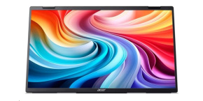 ACER LCD PD163Qbmiuux DUAL SCREEN 40cm (15.6") IPS LED, FHD 1920x1080@60Hz, 250cd/m2, 170/170, 2x2W repro, Black