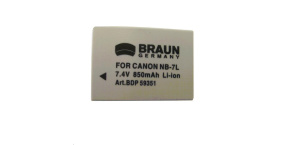 Braun akumulátor CANON NB-7L, 850mAh