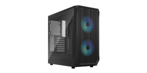 FRACTAL DESIGN skříň Focus 2 RGB Black TG Clear Tint, 2x USB 3.0, bez zdroje, mATX