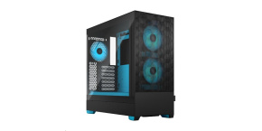 FRACTAL DESIGN skříň Pop Air RGB Cyan Core TG Clear Tint, 2x USB 3.0, bez zdroje, ATX