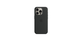 APPLE iPhone 15 Pro Silicone Case with MagSafe - Black