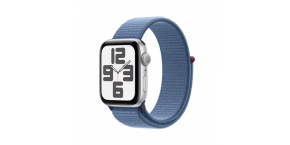 APPLE Watch SE GPS 44mm Silver Aluminium Case with Winter Blue Sport Loop