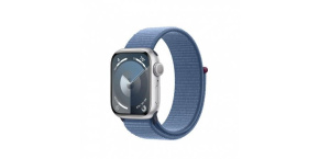 APPLE Watch Series 9 GPS 41mm Silver Aluminium Case with Winter Blue Sport Loop