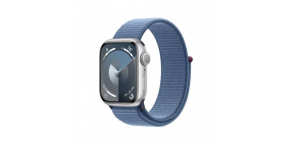 APPLE Watch Series 9 GPS 45mm Silver Aluminium Case with Winter Blue Sport Loop