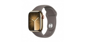 APPLE Watch Series 9 GPS + Cellular 45mm Gold Stainless Steel Case with Clay Sport Band - M/L