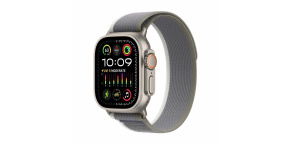 APPLE Watch Ultra 2 GPS + Cellular, 49mm Titanium Case with Green/Grey Trail Loop - M/L