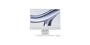 APPLE 24-inch iMac with Retina 4.5K display: M3 chip with 8-core CPU and 8-core GPU, 256GB SSD - Silver