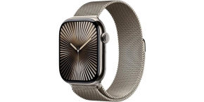 Apple Watch Series 10 GPS + Cellular 46mm Natural Titanium Case with Natural Milanese Loop - S/M